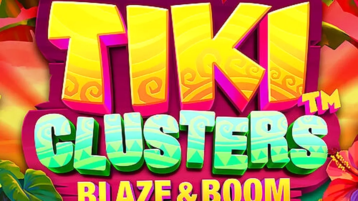 Tiki Clusters Blaze & Boom slot game interface na may tropikal na tema