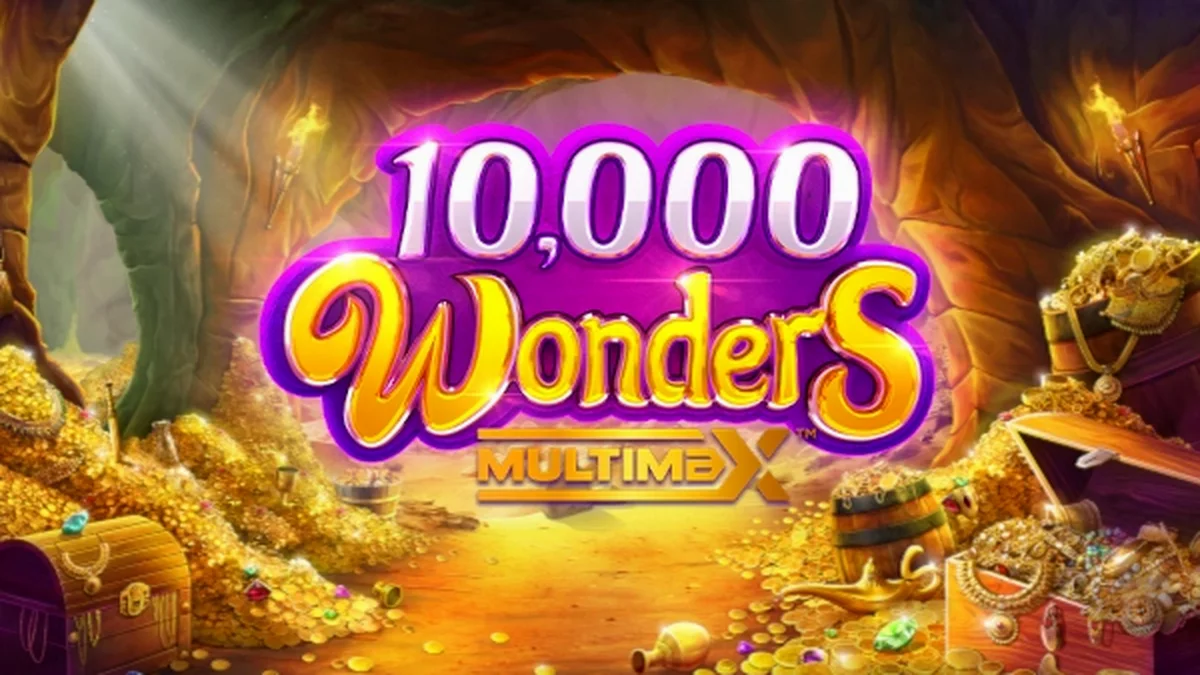 Isang makulay na screen ng 10,000 Wonders Multimax slot